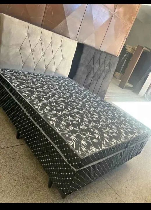 Cama Box Casal com Colchão Ortopédico  FRETE GRÁTIS  - Foto 2