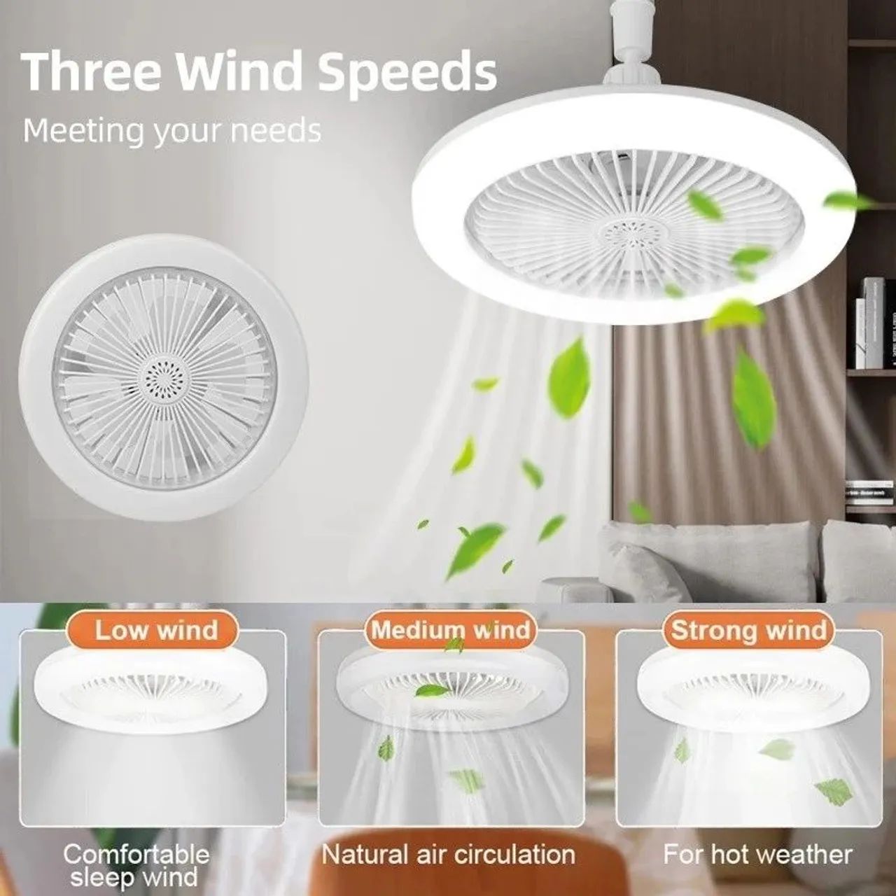 Ventilador de Teto com Lâmpada LED - Iluminação e Ventilação em um Só! - Foto 3