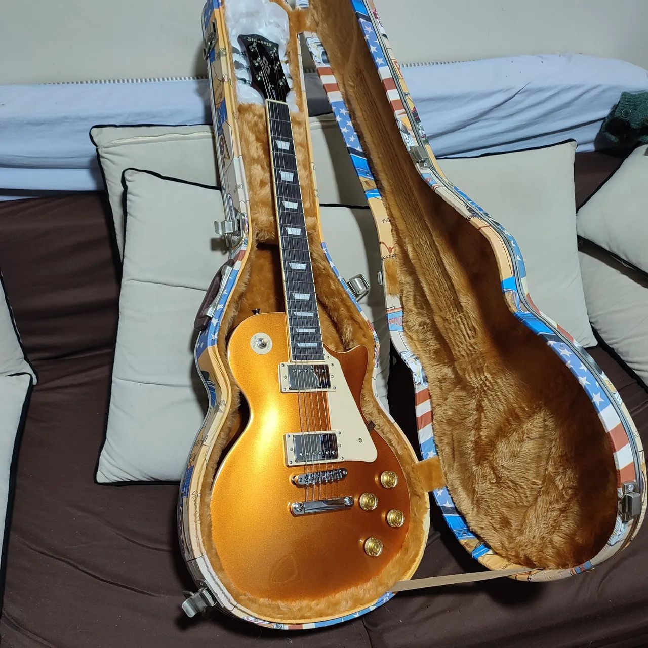 Guitarra Elétrica Les Paul Gold - Foto 2