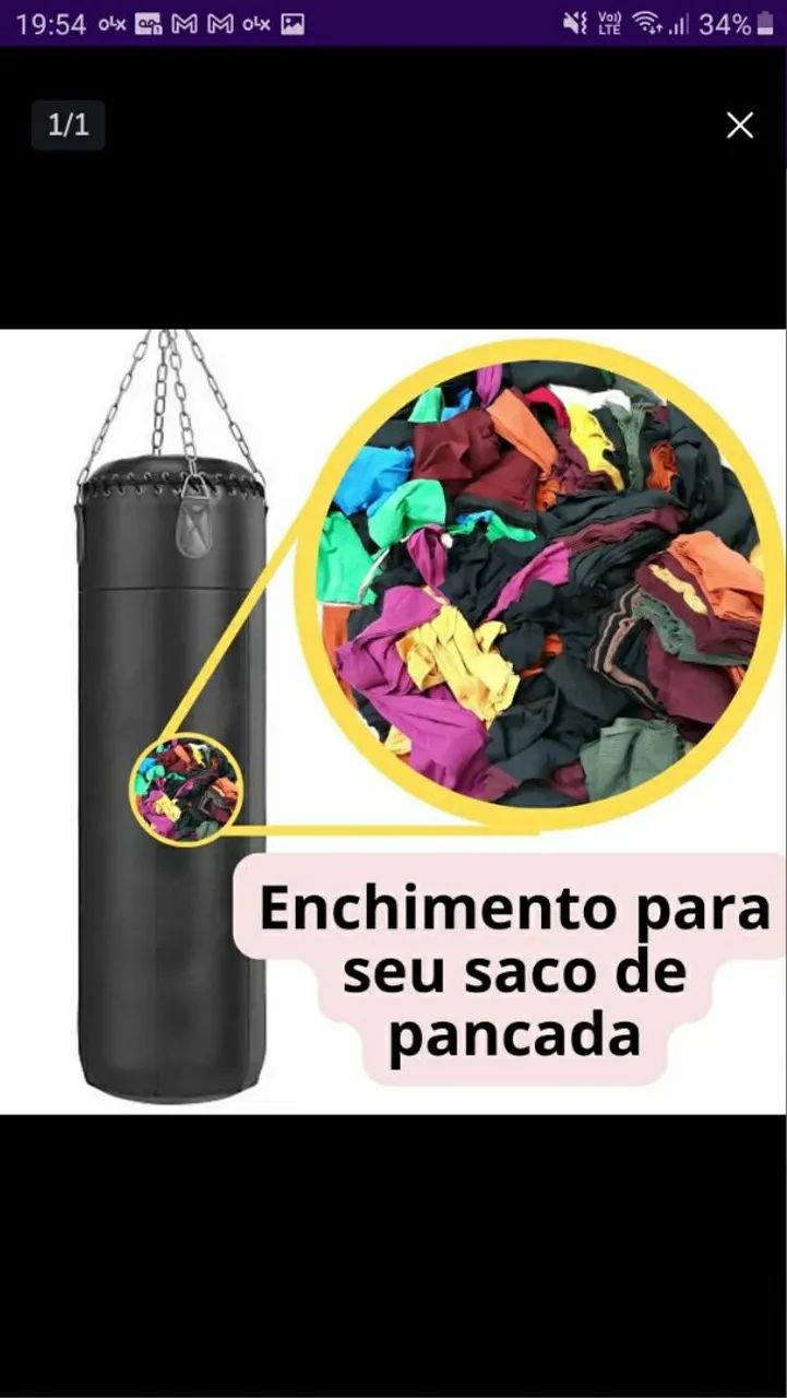 Mais de mil kg de Enchimento para Saco de Pancada 30kg - Novo - Foto 2