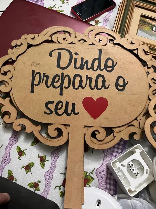 Plaquinha Dindo Prepara o Seu