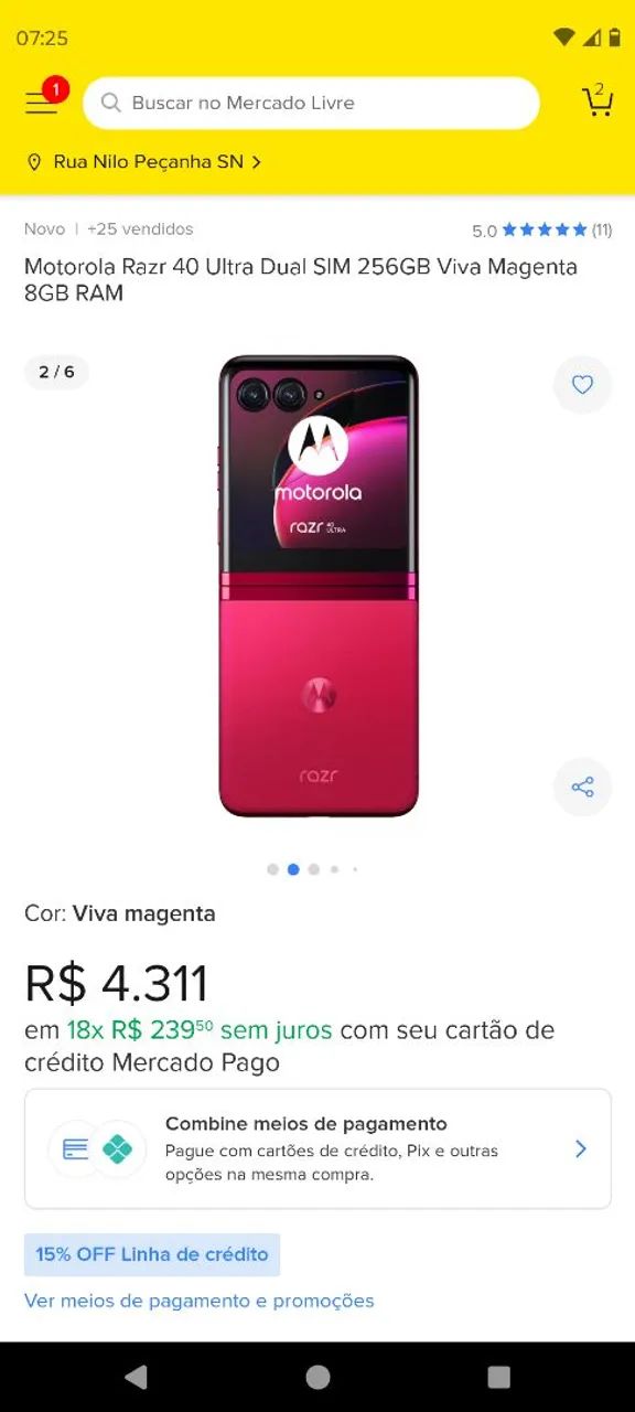 com 3 lista na tela tem q troca só a tela mais celular novo  valor 1200 a vista vim bu - Foto 2
