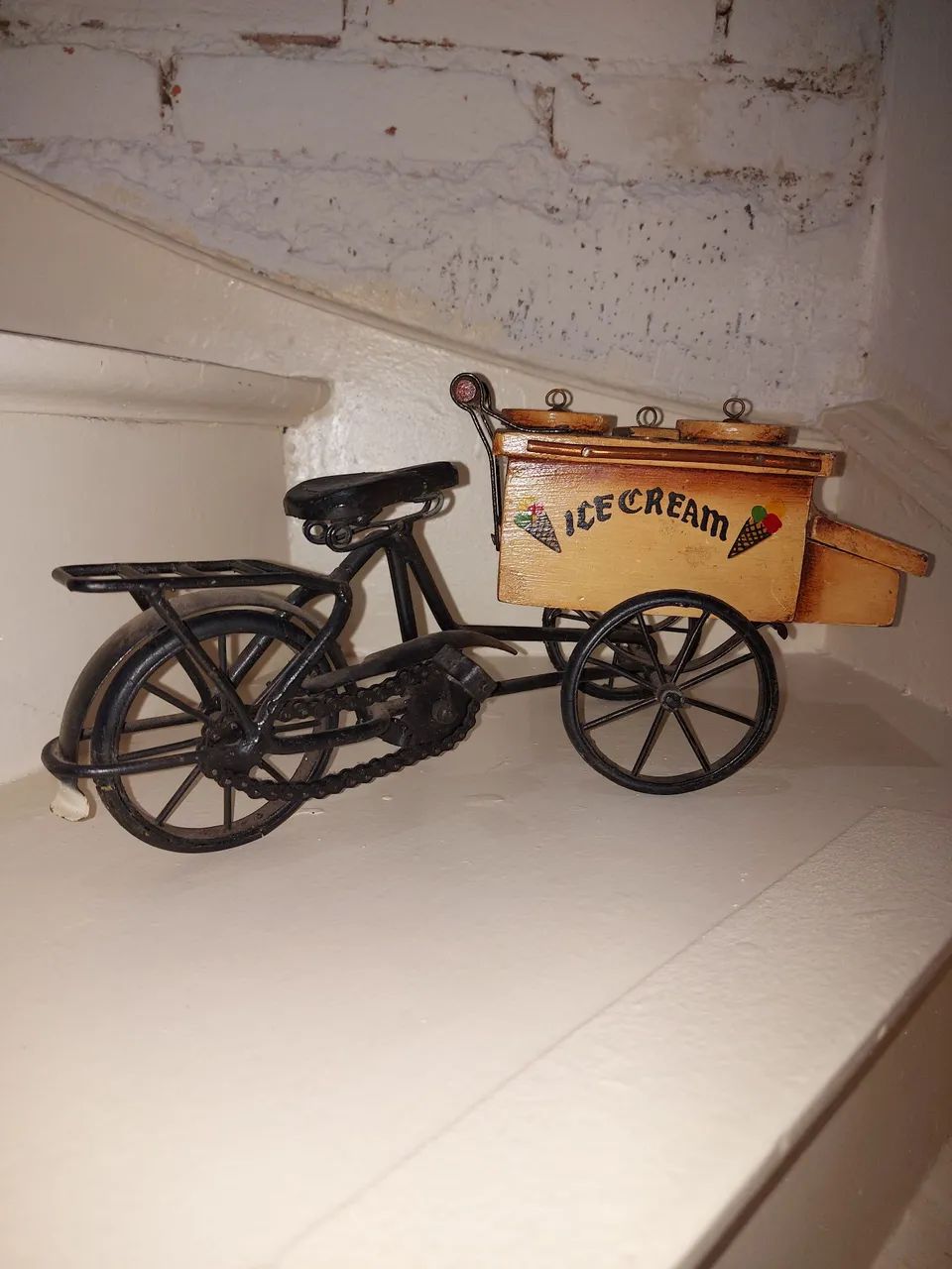 CARRINHO DE SORVETE EM MINIATURA ANTIGO - Foto 5