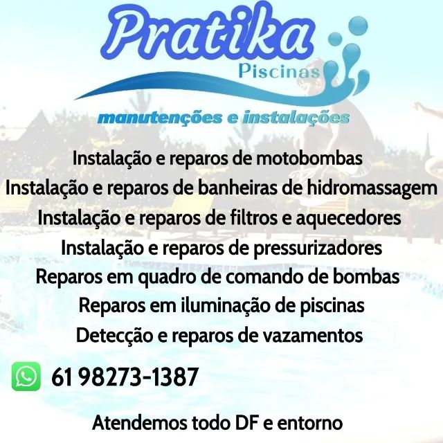 Manutenção em piscinas, bombas e casa de máquinas