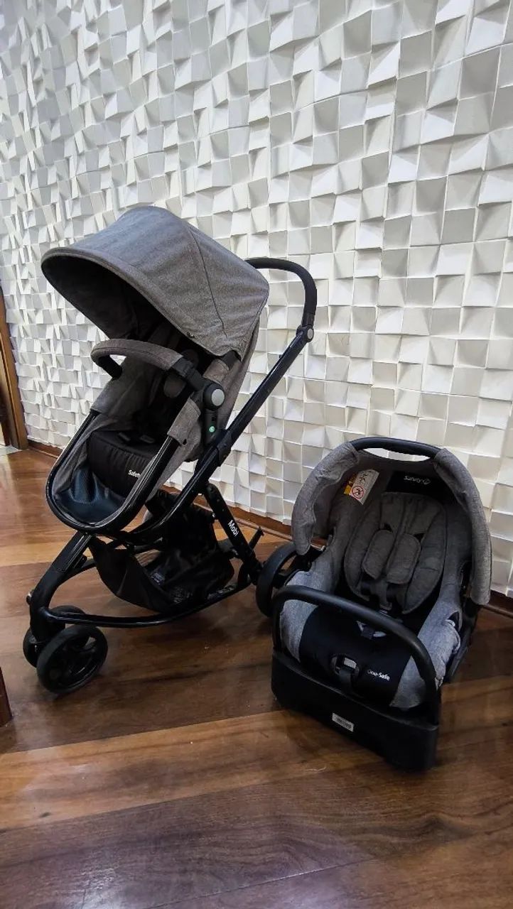 Carrinho de Bebê Mobi + Bebê Conforto Safety 1st