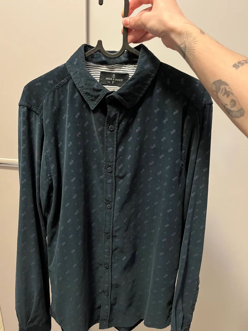 Camisa social Marfinno em camurça (P)
