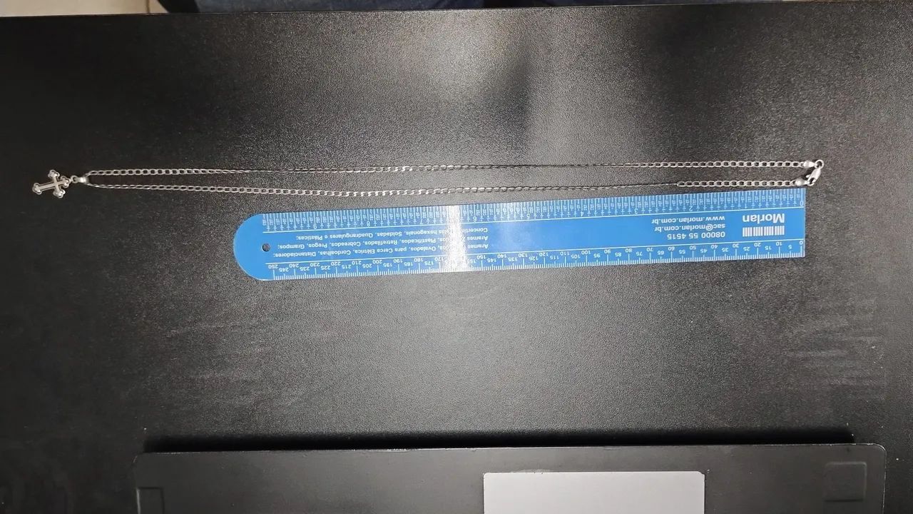 Cordão de Prata 925 com Cruz Portuguesa - Oportunidade! - Foto 2