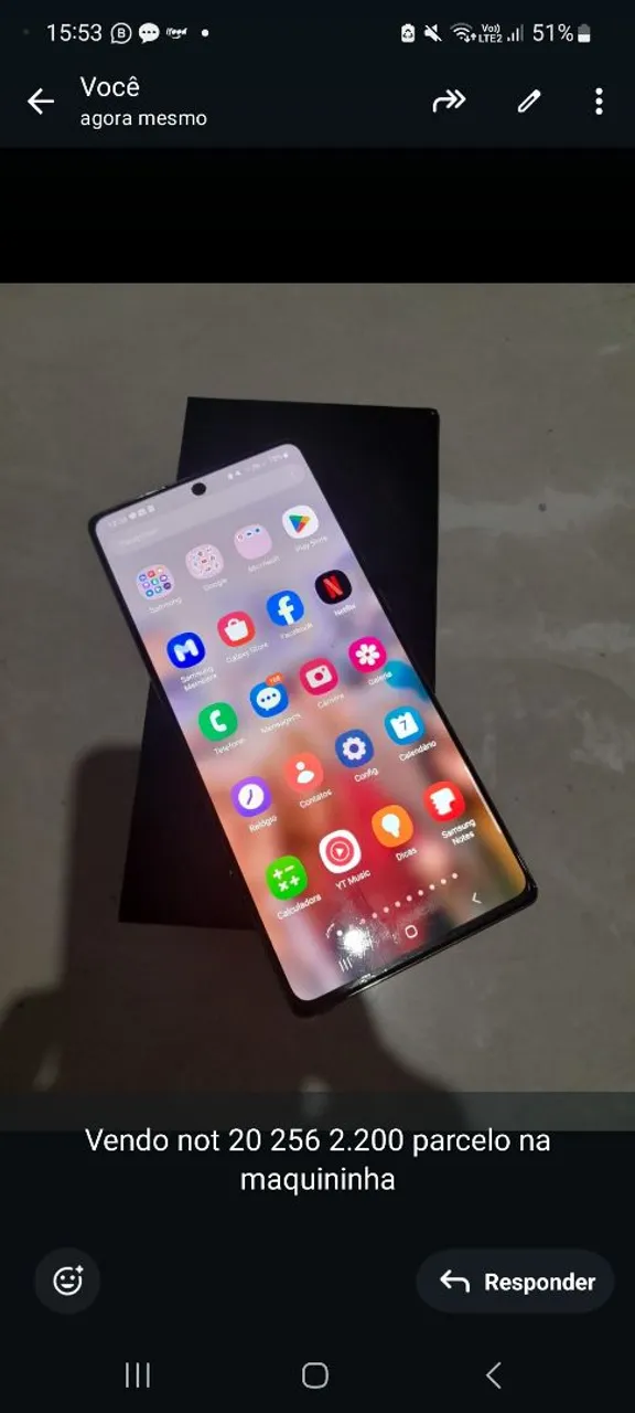 Celulares SAMSUNG GALAXY NOTE 20 Usados, seminovos e Novos no Brasil