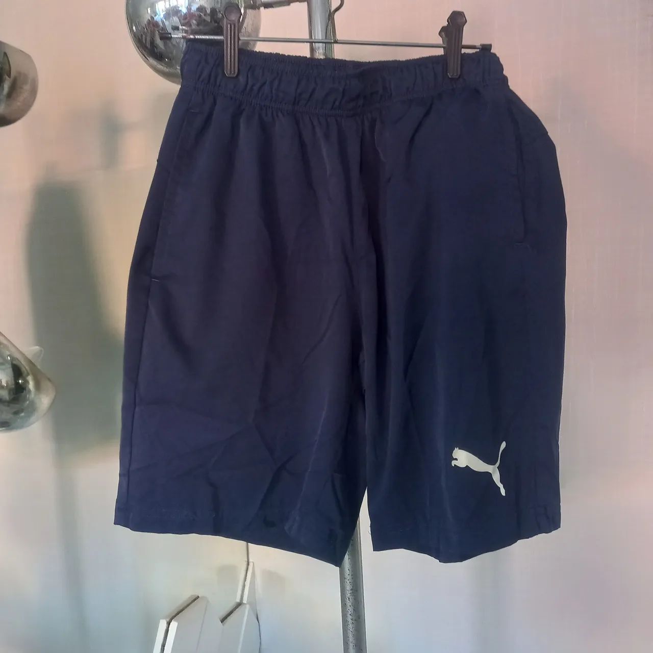  Short da puma,azul marinho, esportivo,tamanho P