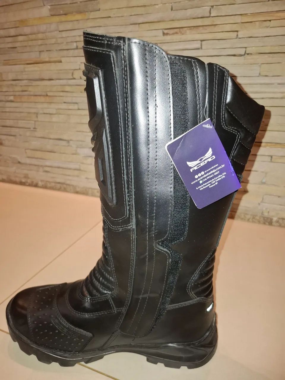 Bota Acero Bombeiro Elite Preto Peças para motos Asa Norte