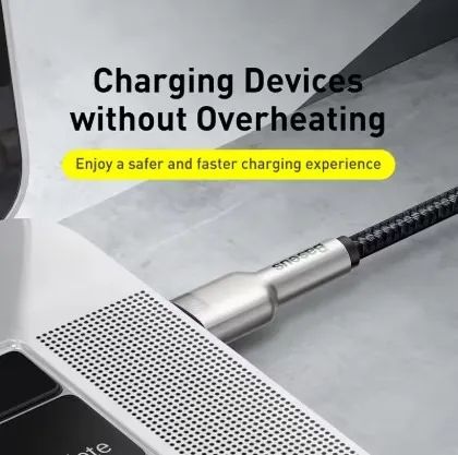 Cabo tipo c de extrema qualidade 100w 1m Baseus - Foto 3