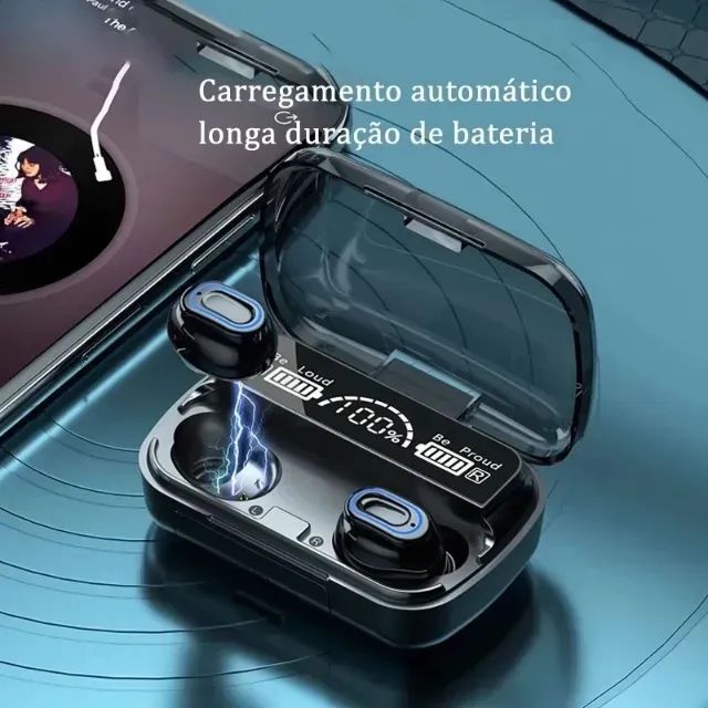  Fone sem fio m10 TWS estéreo com carregador Power Bank - Foto 2