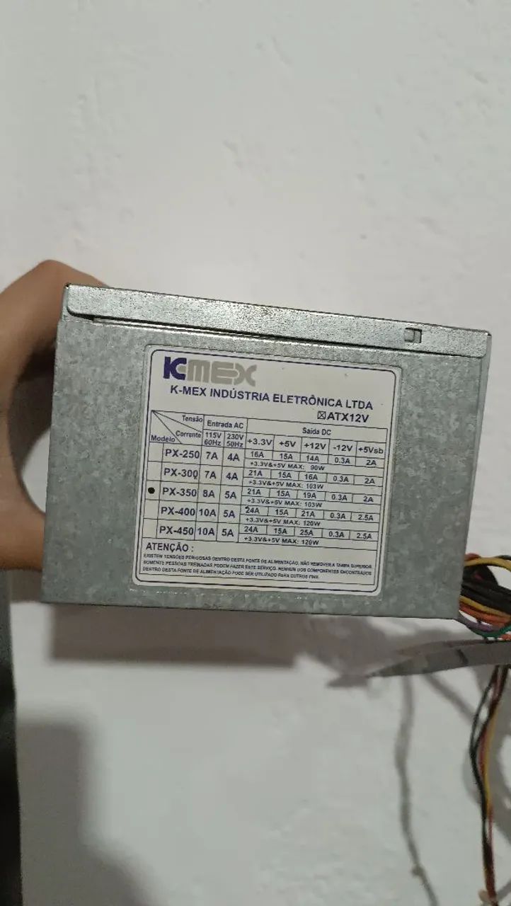 Fonte computador funcionando Atx