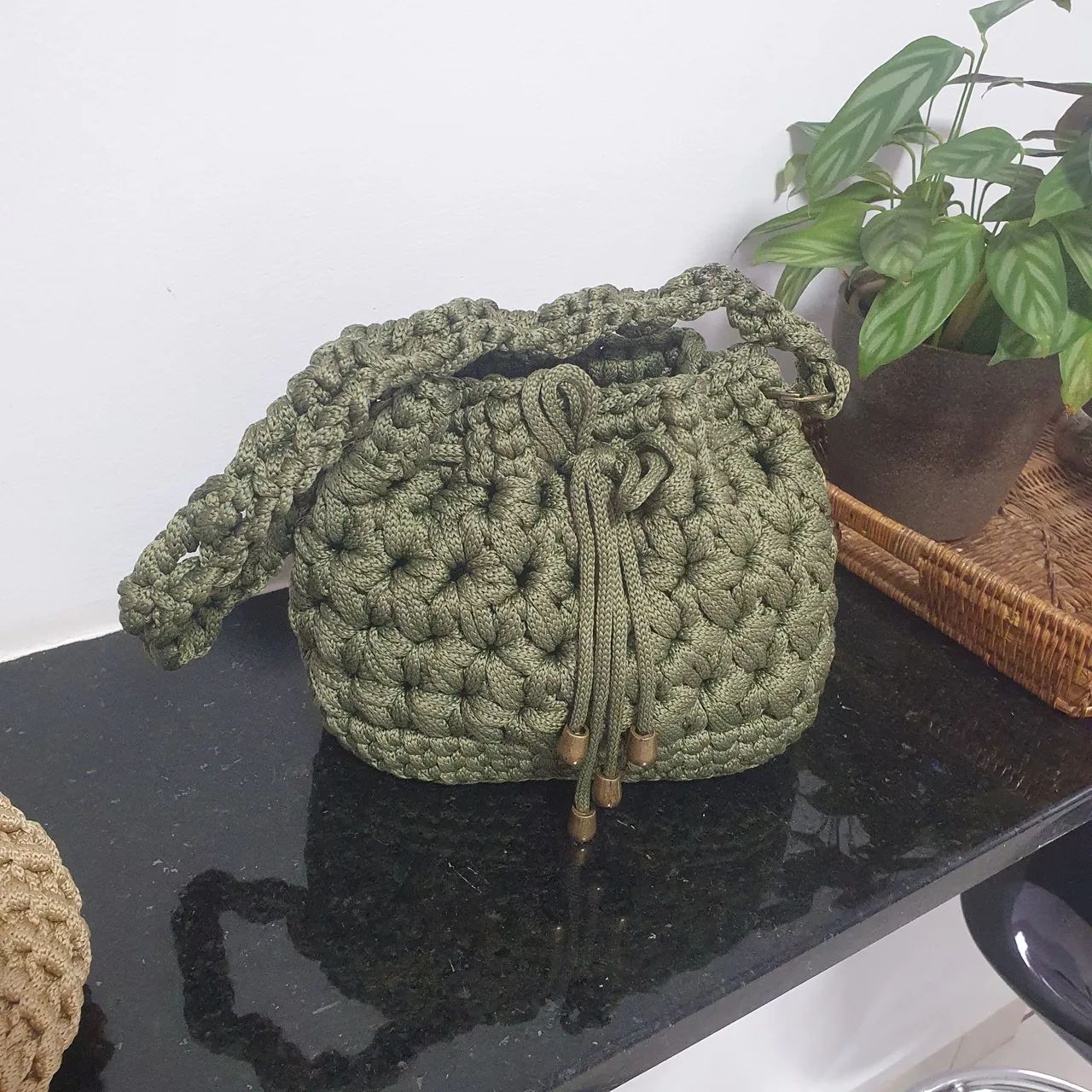 Bolsa de Crochê Verde - Foto 2