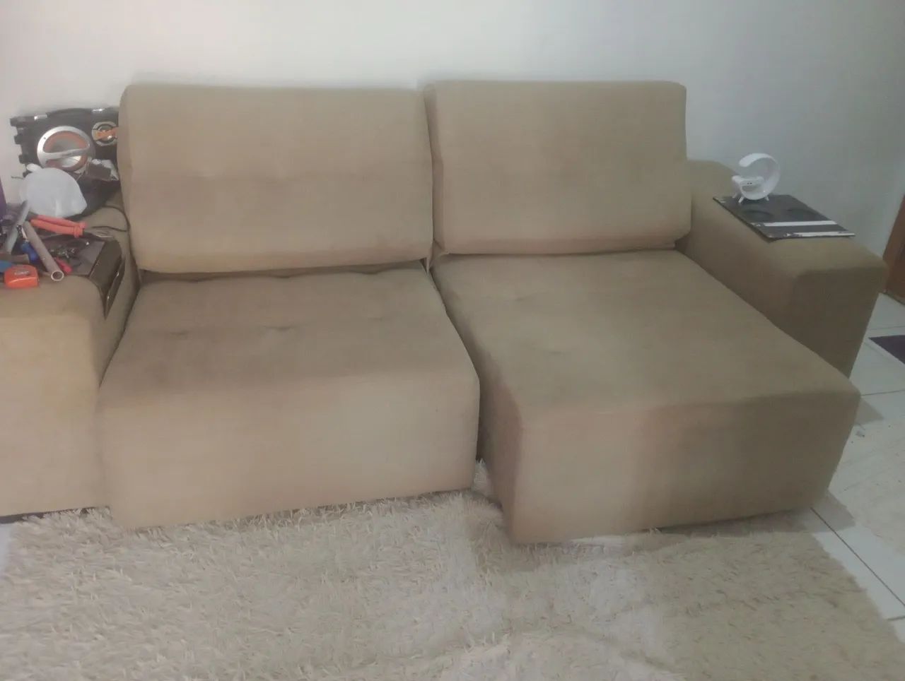 Sofá retrátil 2 Lugares Bege