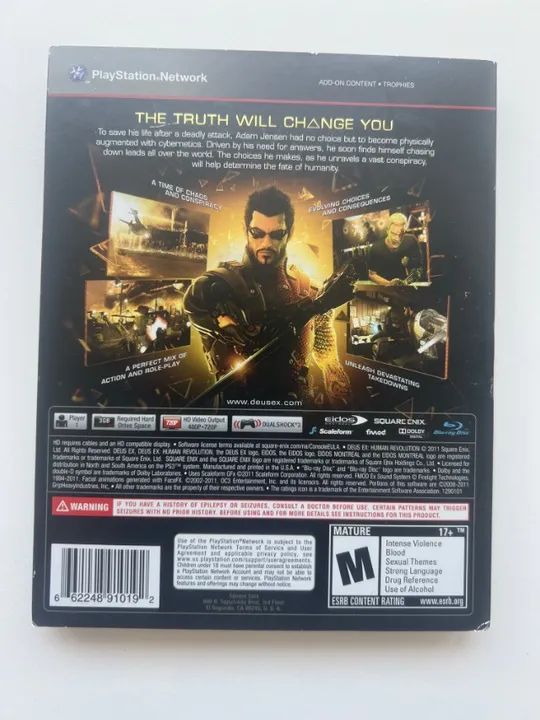 deus ex human revolution original midia fisica ps3 - Foto 2