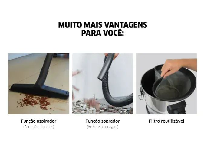 Extratora Limpadora de Estofados Puzzi 4/30 k'archer 30L 1700w - Foto 5