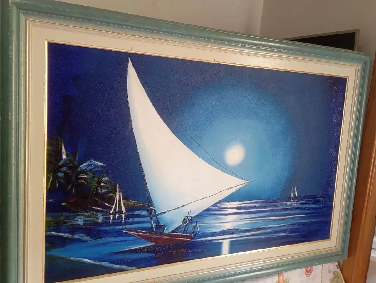 Quadro de pintura a óleo - Paisagem marítima - Foto 3
