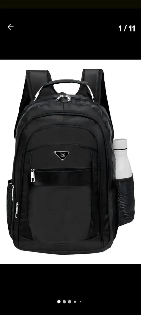 Mochila Preta Reforçada com Design Moderno - Foto 2