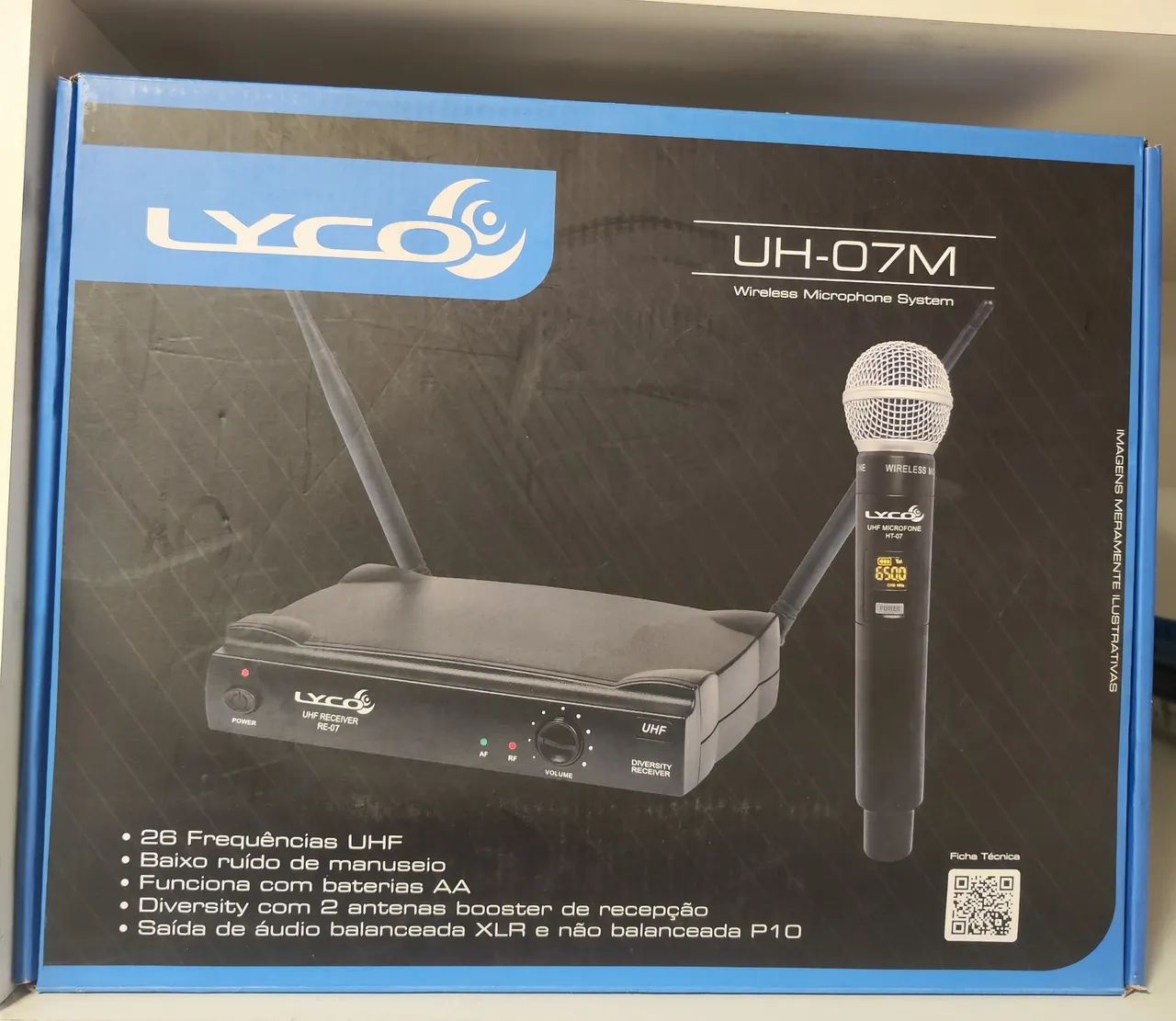 Microfone Sem Fio Lyco UH-07M - Novo