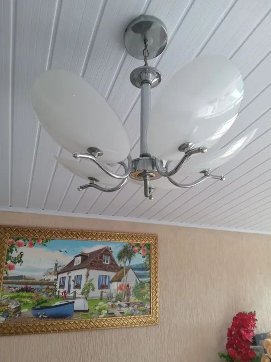 Lustre Moderno 5 Lâmpadas