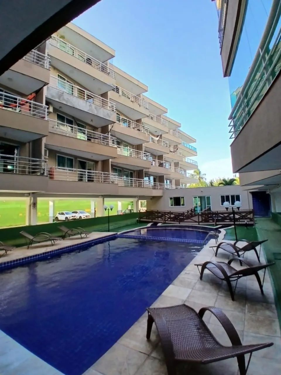 Cumbuco: Apto 1q a 100m do mar. Piscina