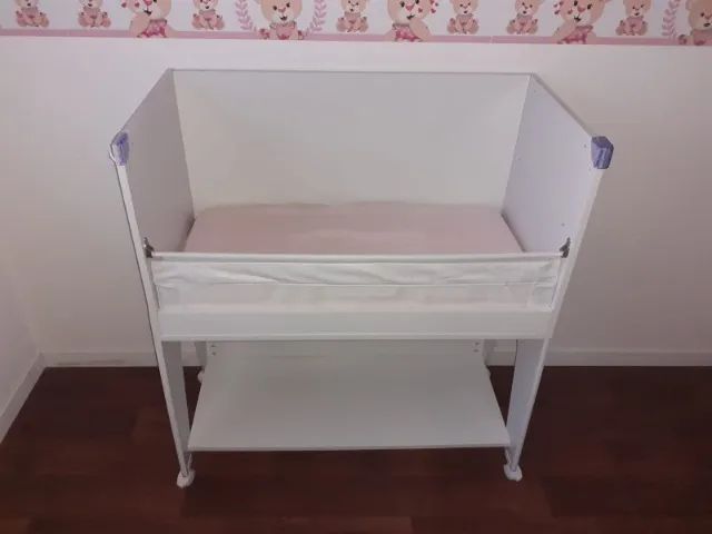 Mini Berço com Colchão Multifuncional 4 em 1 - Branco