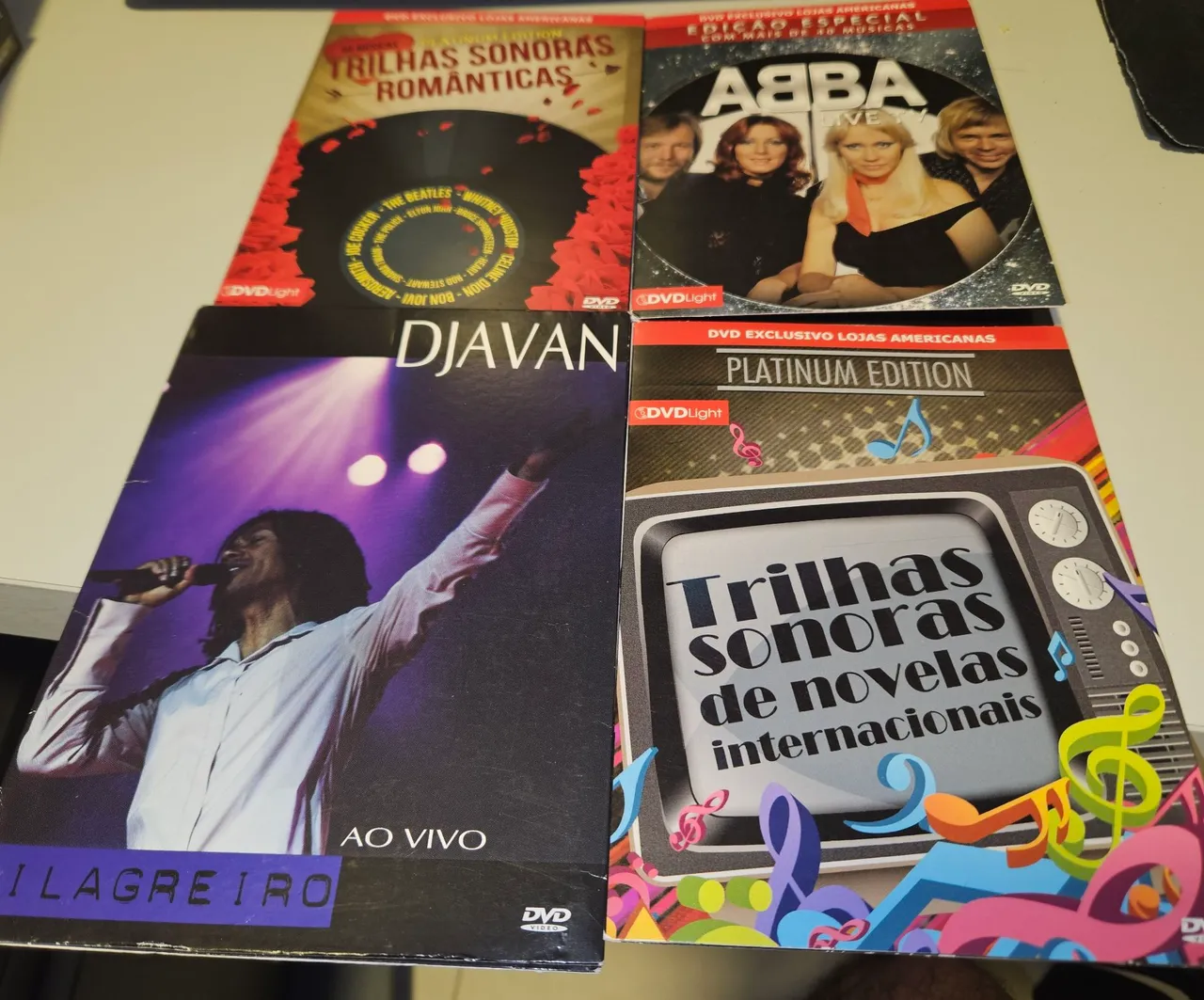 Kit 4 DVDs - Abba, Trilhas sonoras e Djavan