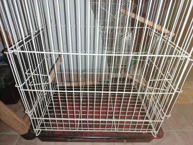 Gaiola de Metal Branca - Tamanho Médio - Foto 4
