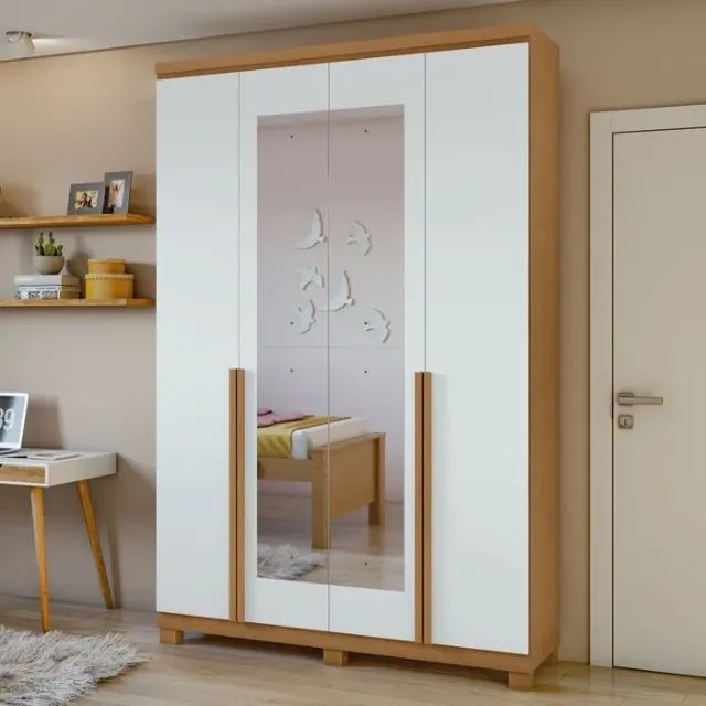 Guarda-Roupas ABDON de 3 Portas com Espelhos