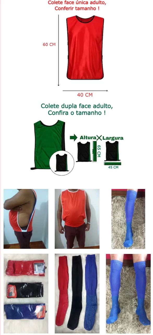 coletes e meiões para esportes atacado