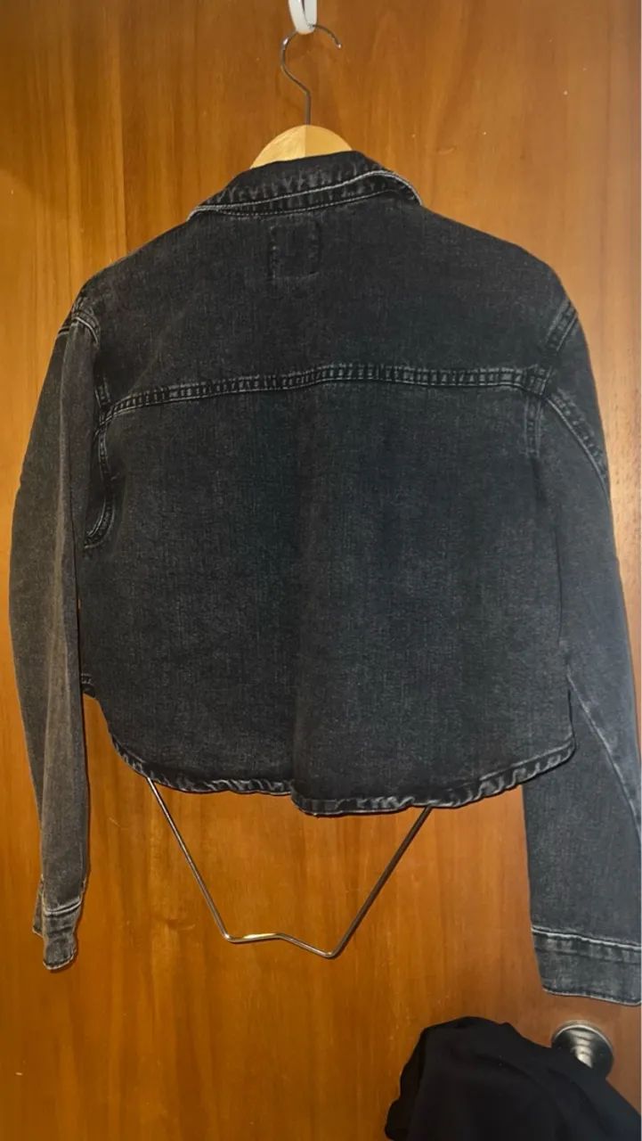 Jaqueta Jeans Preta Blues Steel CEA tamanho m (38) - Foto 3
