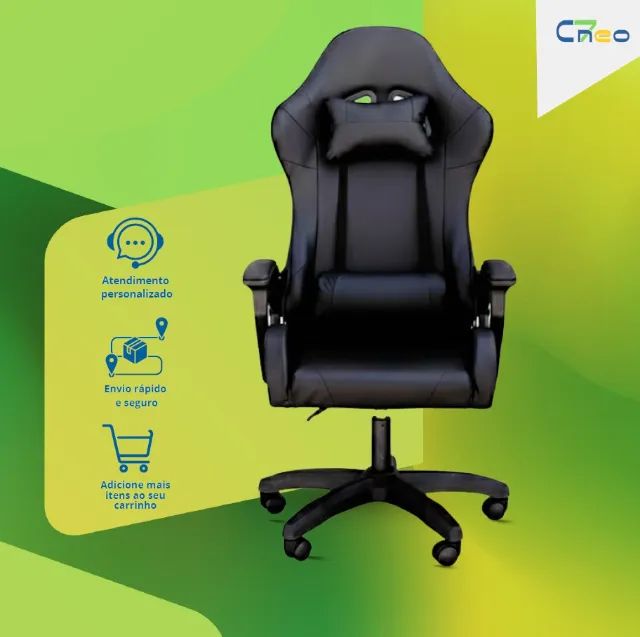 Cadeira Gamer Setup Gamers Profissional Ergonômica Confortável Presidente C7 Neo - Preta - Foto 6