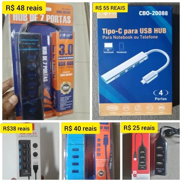 Hub 7 portas 3.0 vários modelos