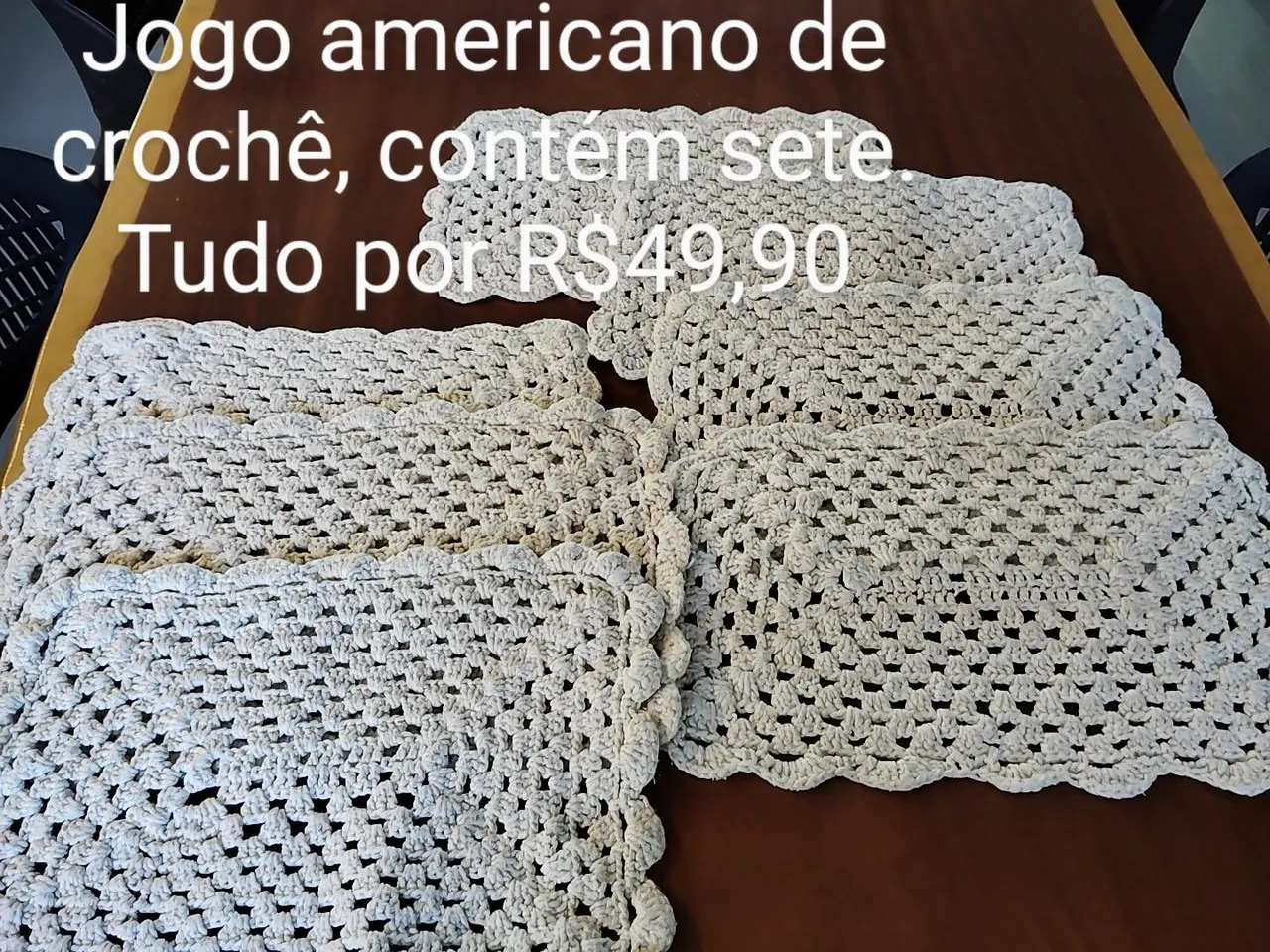 Jogo Americano de Crochê e decoração