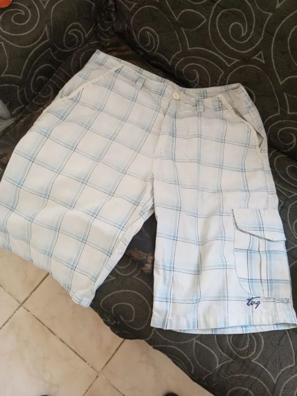 Shorts masculino xadrez - Foto 3