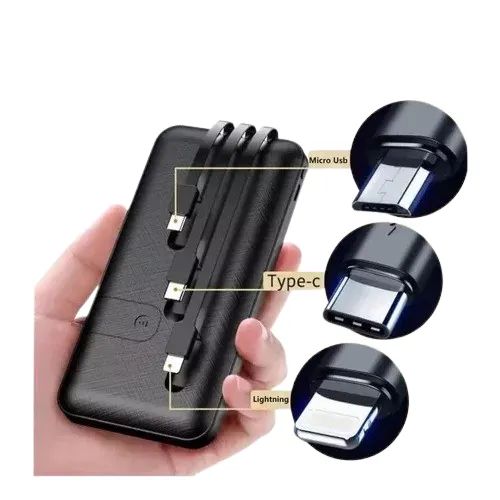 Carregador Portátil 10.000mah Power Bank Hmaston H966  3 Cabos + Usb Loja Coimbra Entrega - Foto 3