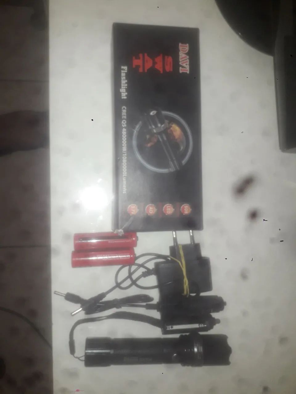 Lanterna Tática LED Cree Q5 480000W. Com defeito - Foto 3