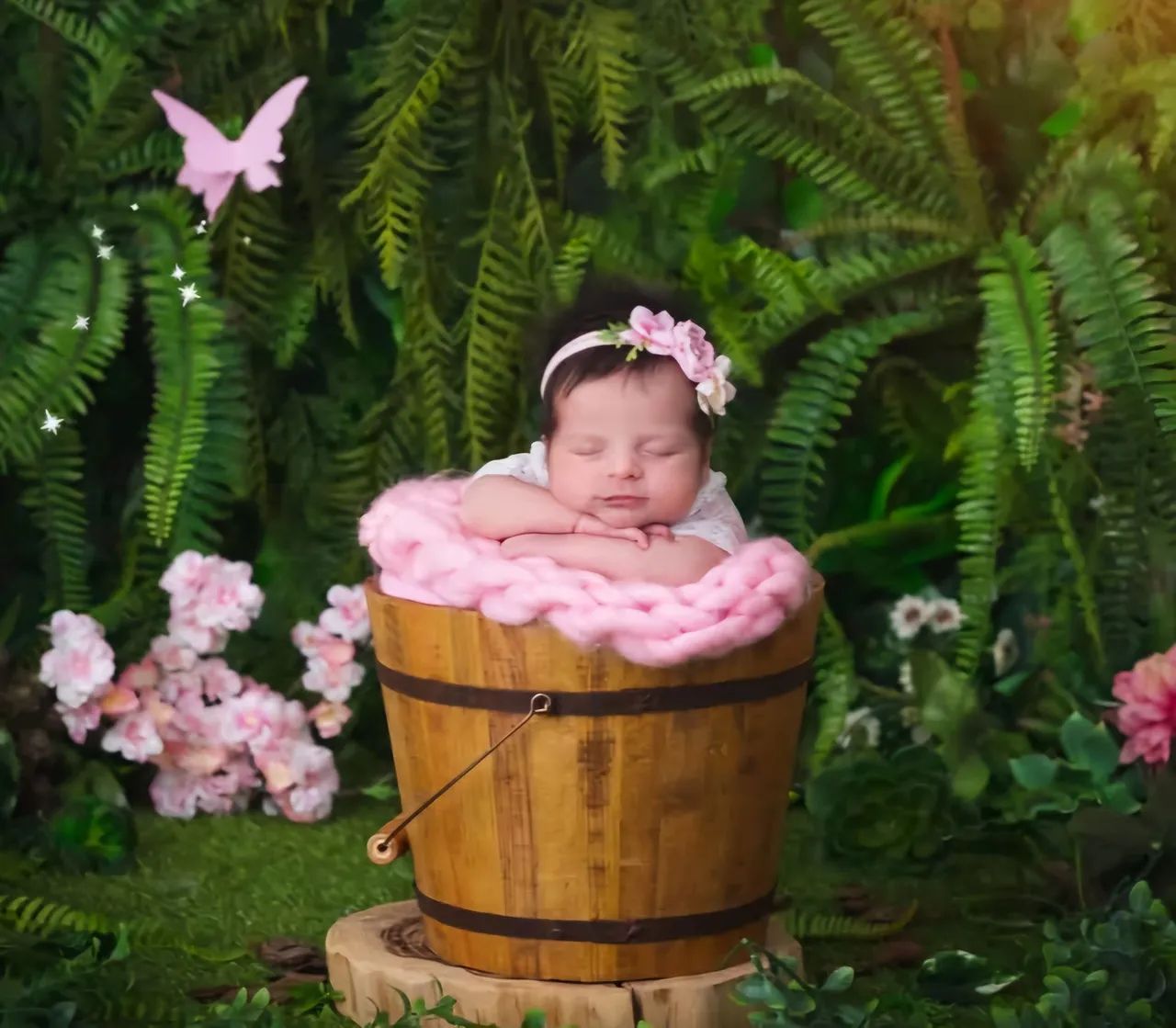 Baldinho de madeira natural- Fotografia Criativa