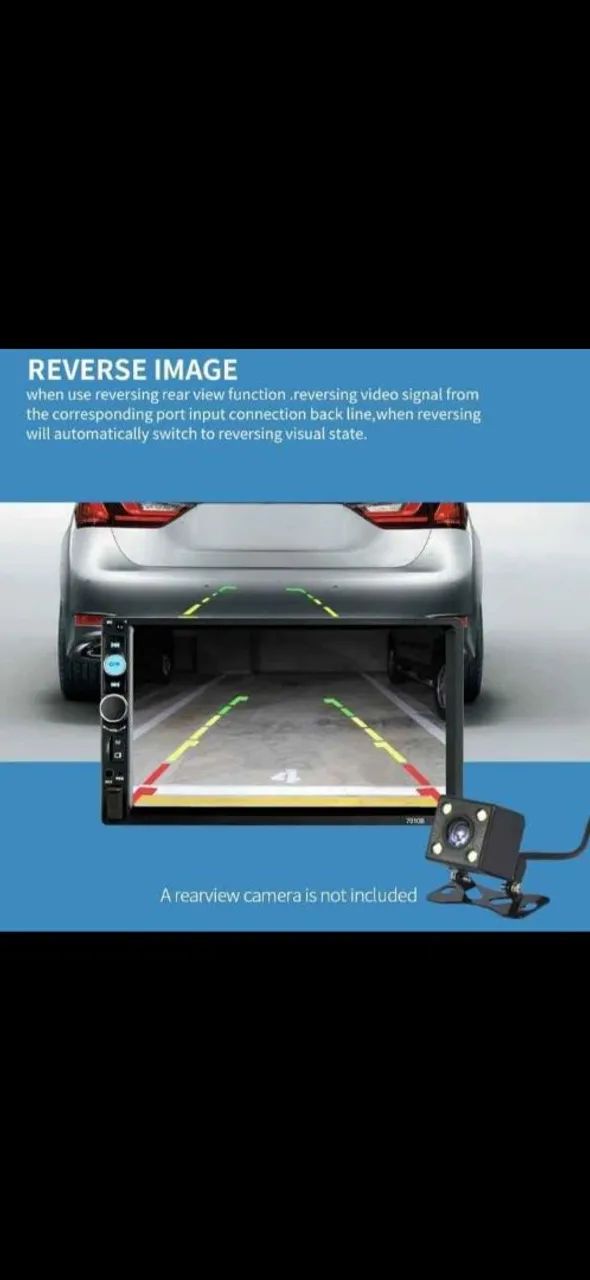 Multimídia de 7 polegadas com câmera de ré  - Foto 3