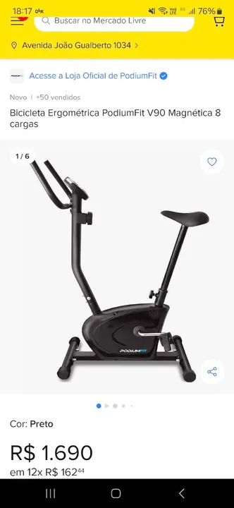 Bicicleta Ergométrica PodiumFit V90 - Magnética - 8 cargas