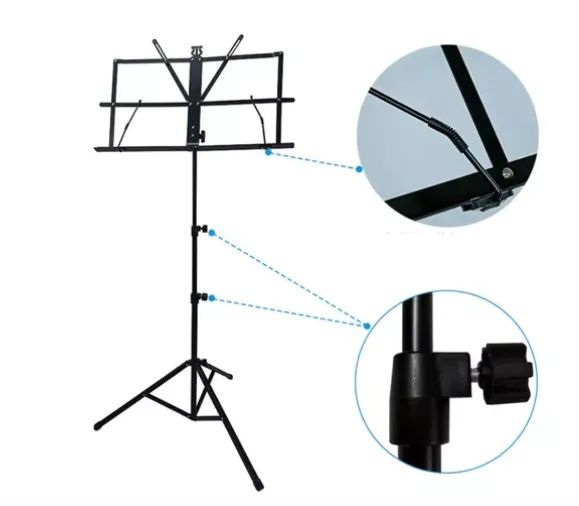 Kit Musical Suporte Para Violão E Estante Tripé Partitura - Foto 2
