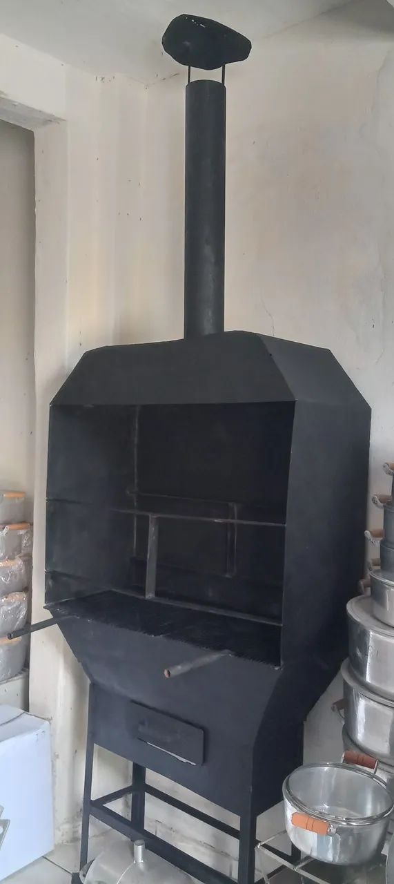 CHURRASQUEIRA PARA ESPETINHOS COM CHAMINÉ (CHAPA/AÇO) - Foto 2