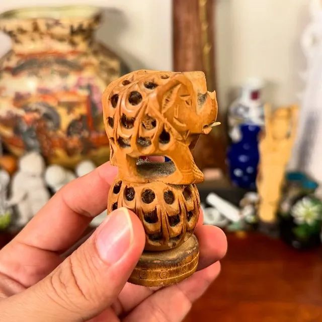 Esculturas de elefantes indianas em madeira. - Foto 4