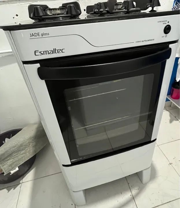 Fogão Esmaltec Jade Glass 4 Bocas Branco Bivolt - Foto 2