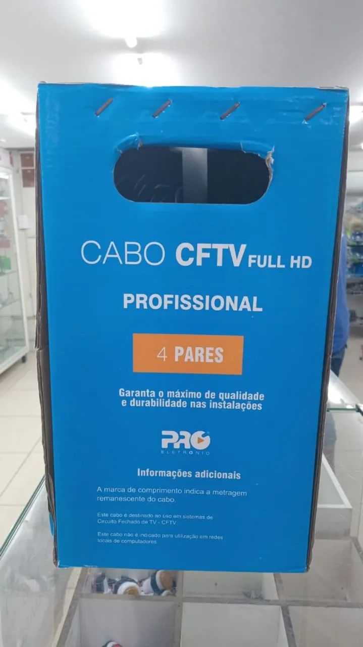 Cabo CFTV e Rede  Full HD 4 Pares - Pro Eletronic com Anatel  - Foto 2