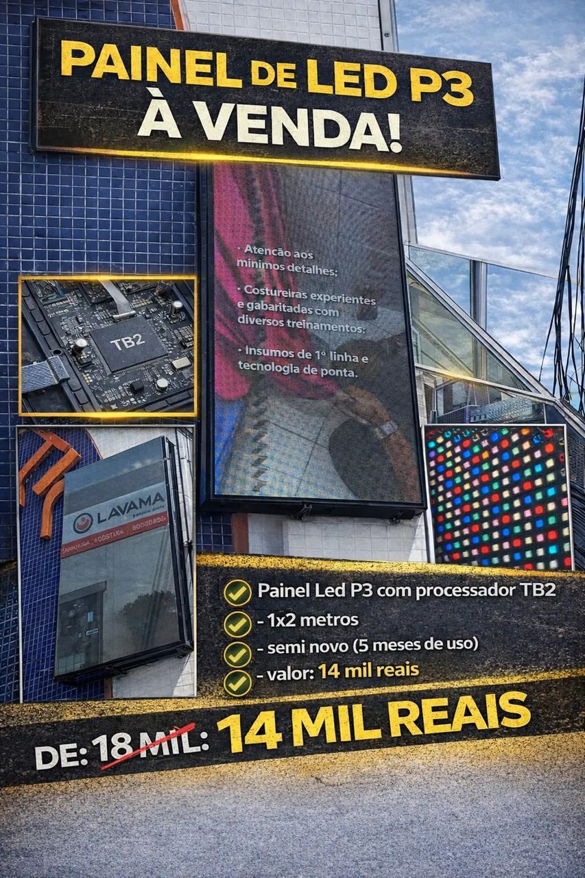 PAINEL DE LED 2x1M 