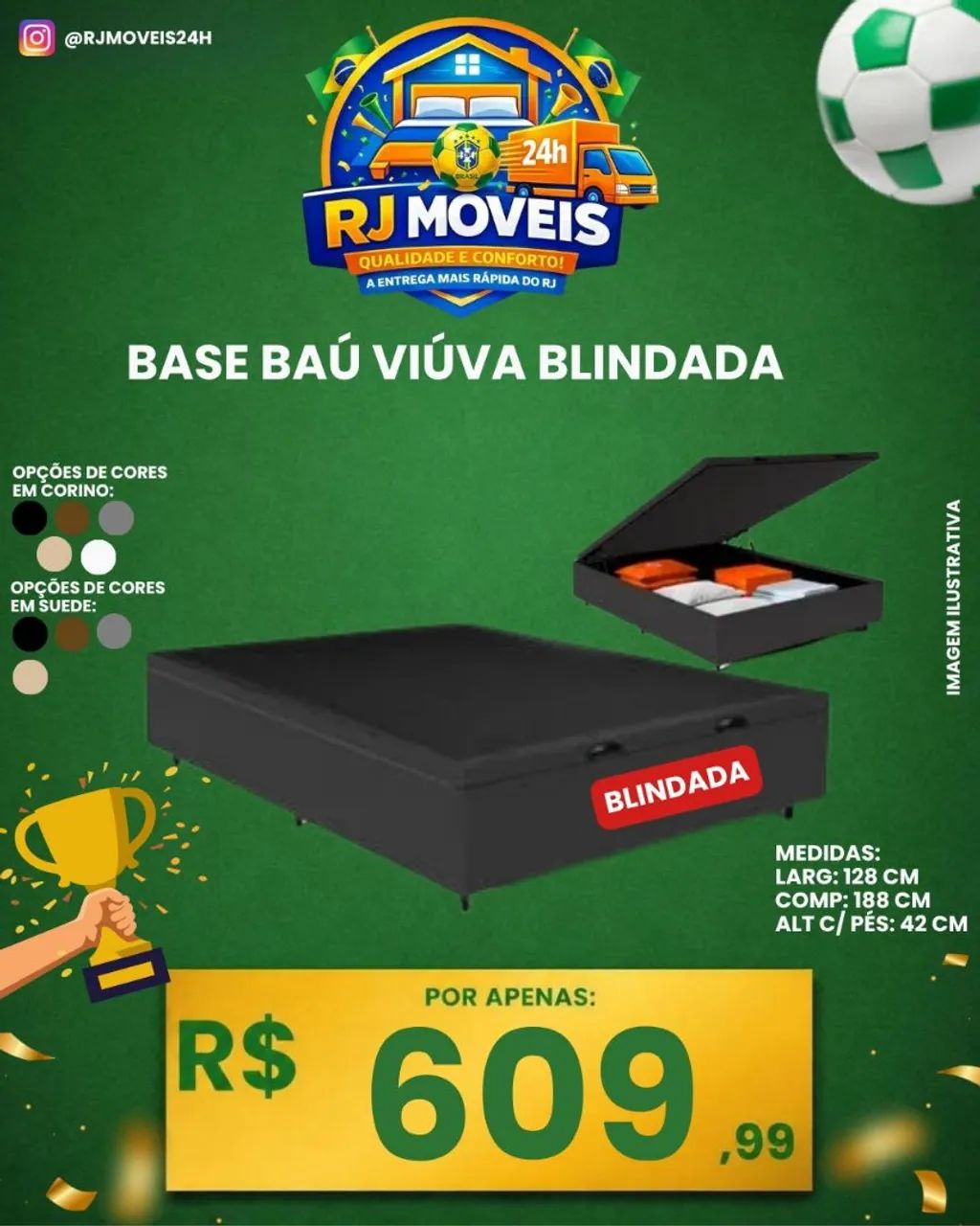 Bases de cama / baú ( Solteirão, Viúva ) - Foto 3