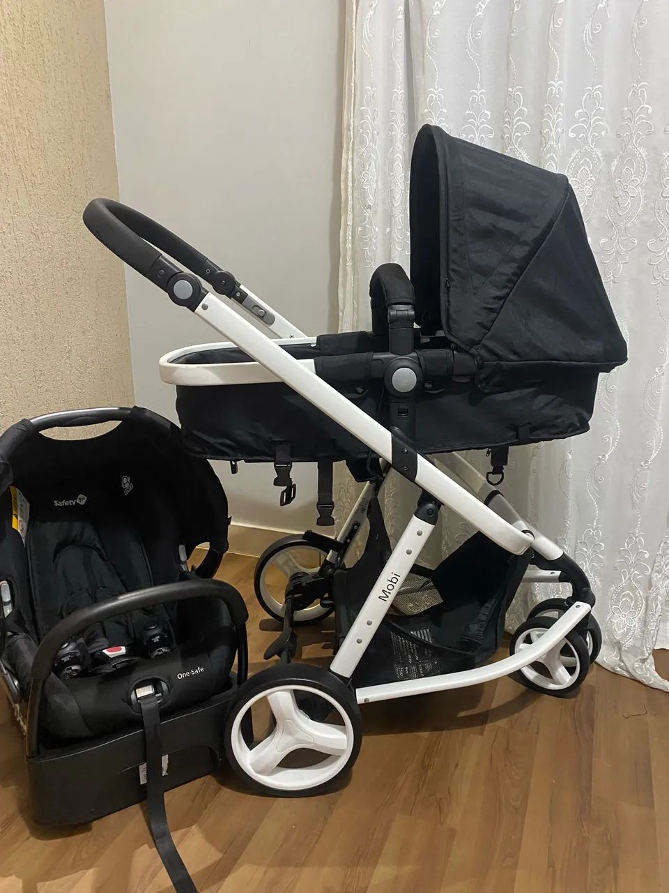 Carrinho Moisés com bebê conforto e base  - Foto 2