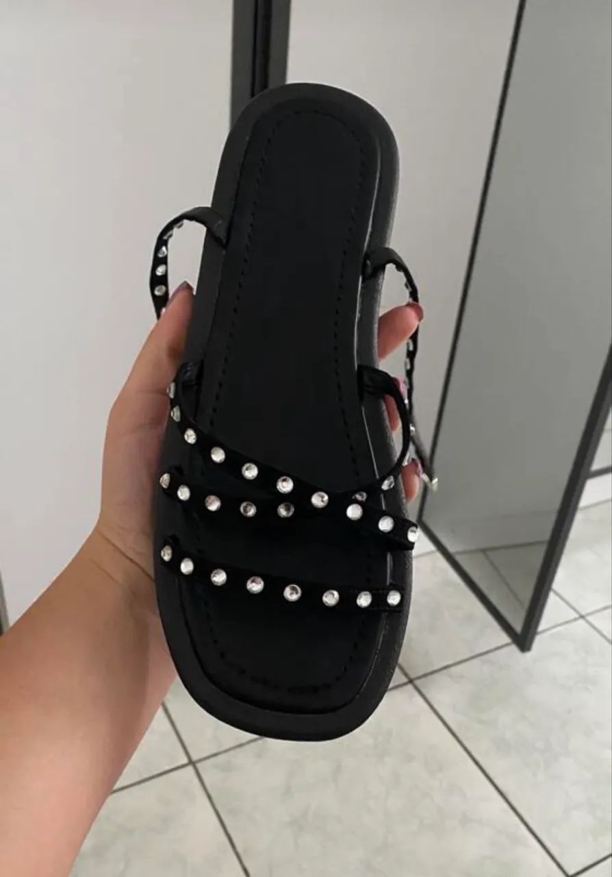 SANDÁLIA COM STRASS - Foto 2